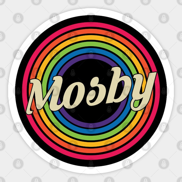Mosby - Retro Rainbow Style Sticker by MaydenArt